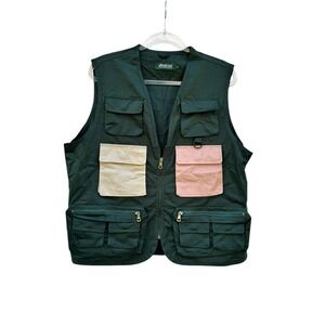 Afield Out Langley Utility Vest Mens Small Green Streetwear Gorpcore Pockets